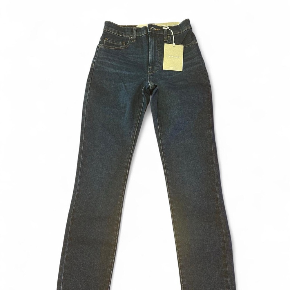 Everlane NWT Regular High Rise Skinny Dark Blue Wash Jeans Size 23